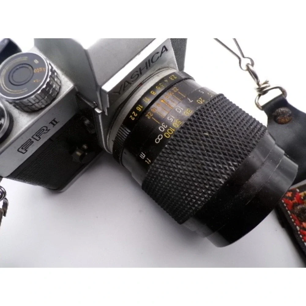 Yashica FR 2 SLR‎ Film Camera w/ Yashica ML 50mm f1.9 Lens Strap Parts or Repair